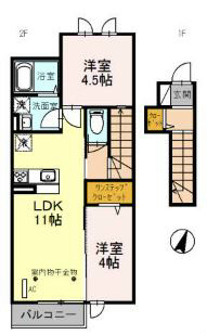 ヴィルヌーヴ　B棟 間取り