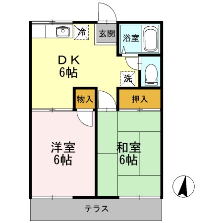 グランデュール福山B 間取り