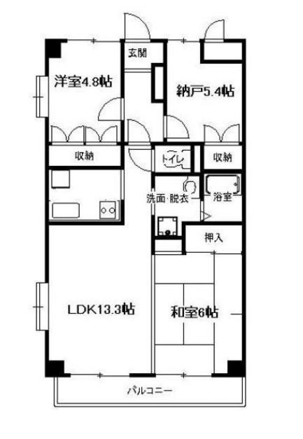 エスポワール1  リビング広く使えます。バルコニー側なので明るさも確保できます。