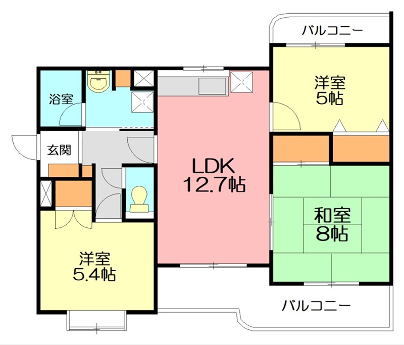 シャトー鶴嶺 間取り