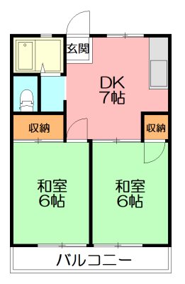 神保アパート富士見が丘２丁目 間取り