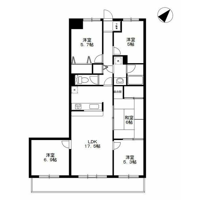 ダイアパレス湘南ヒルズ二宮 間取図