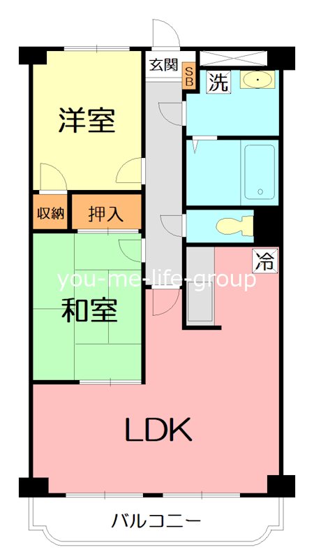 UNO　PALACE 広く使えるリビングです。