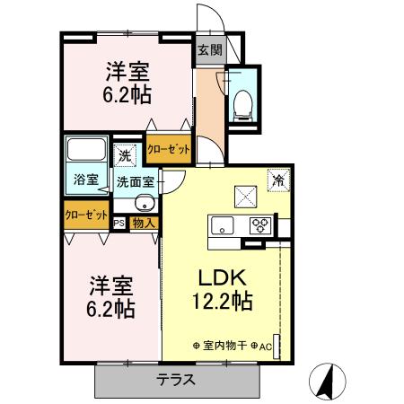 クレール湘南台V　B 間取り